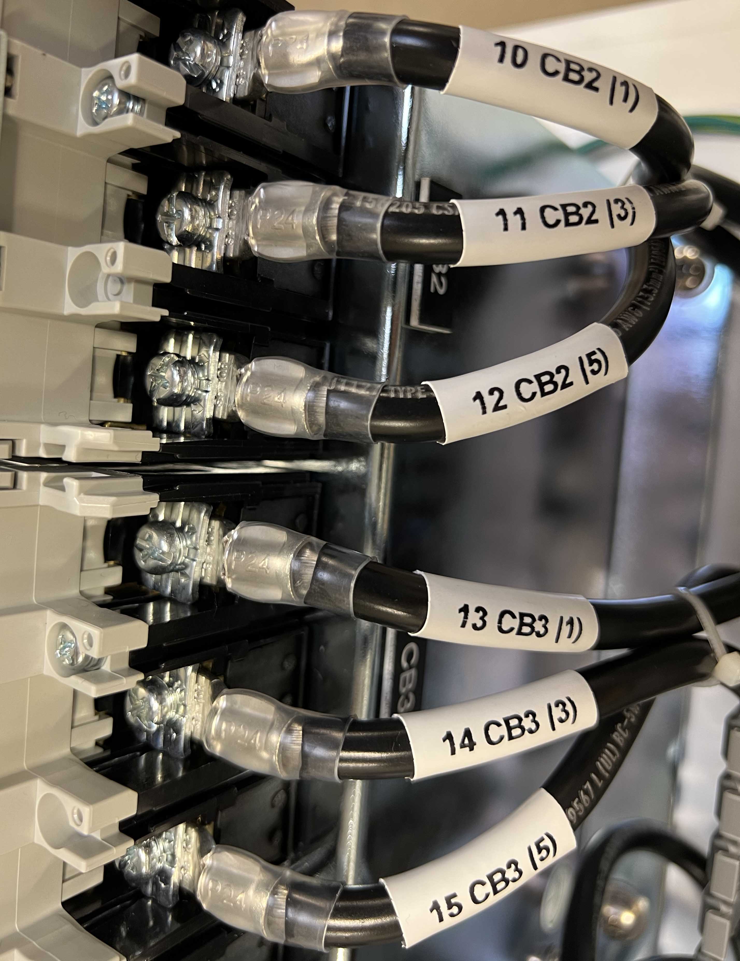 Cable Assembly Manufacturing showing labels